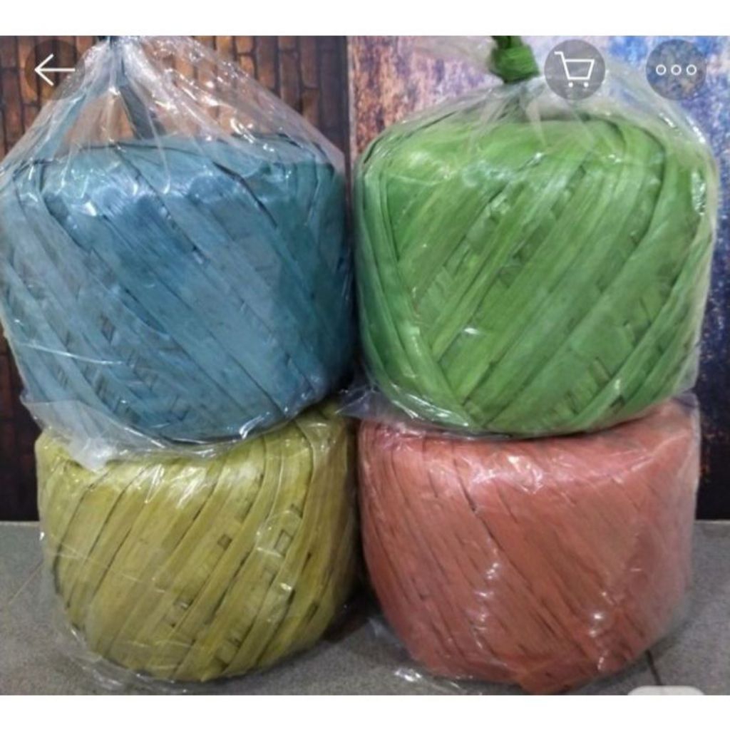 

TALI PLASTIK RAFIA GULUNG BERAT ASLI 1 KG (1000 GRAM)