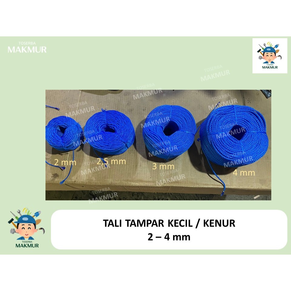 Tali Kenur / Tali tampar kecil / 2mm - 2,5mm - 3mm - 4mm / Seagull