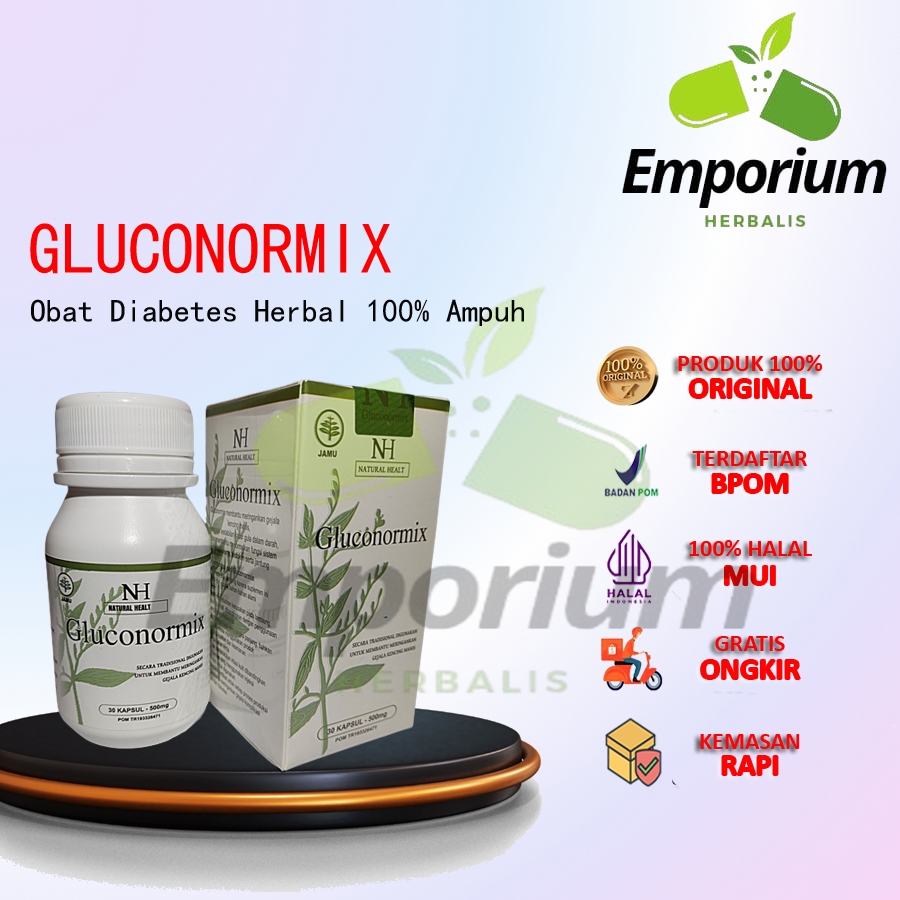 GLUCONORMIX ASLI ORIGINAL OBAT DIABETES 100% AMPUH BPOM