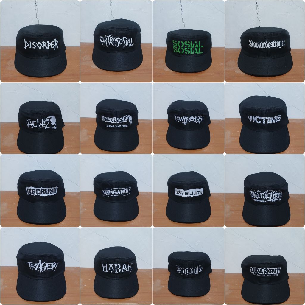 TOPI KOMANDO BAND PUNK / TOPI MUSIK PUNK ROCK