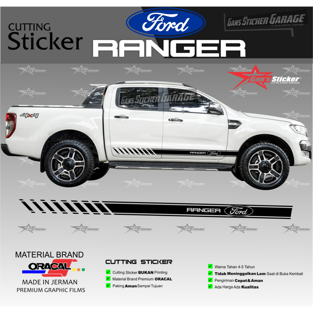 Sticker Ford Ranger Aksesoris Ford Ranger