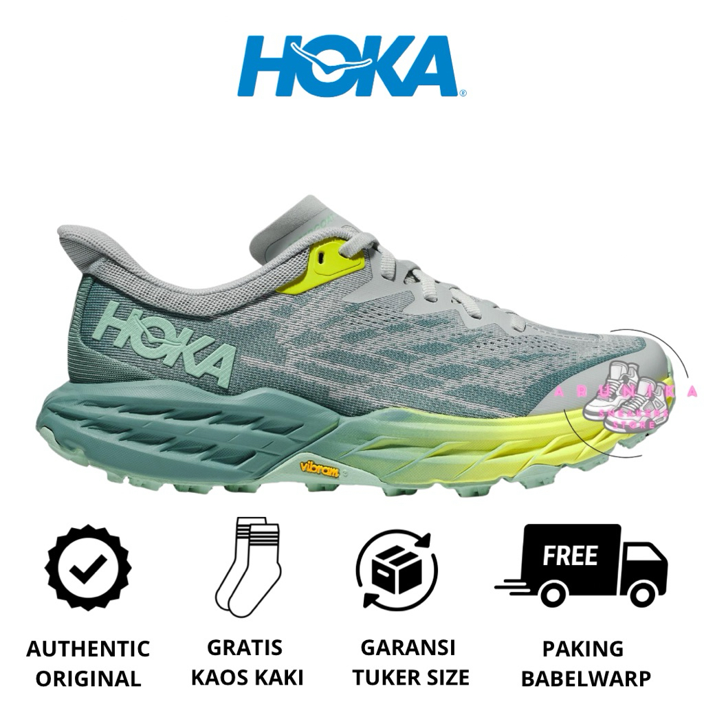 Sepatu Running Hiking Trailrun Hoka Original Hoka Speedgoat 5 Mercury Trellis