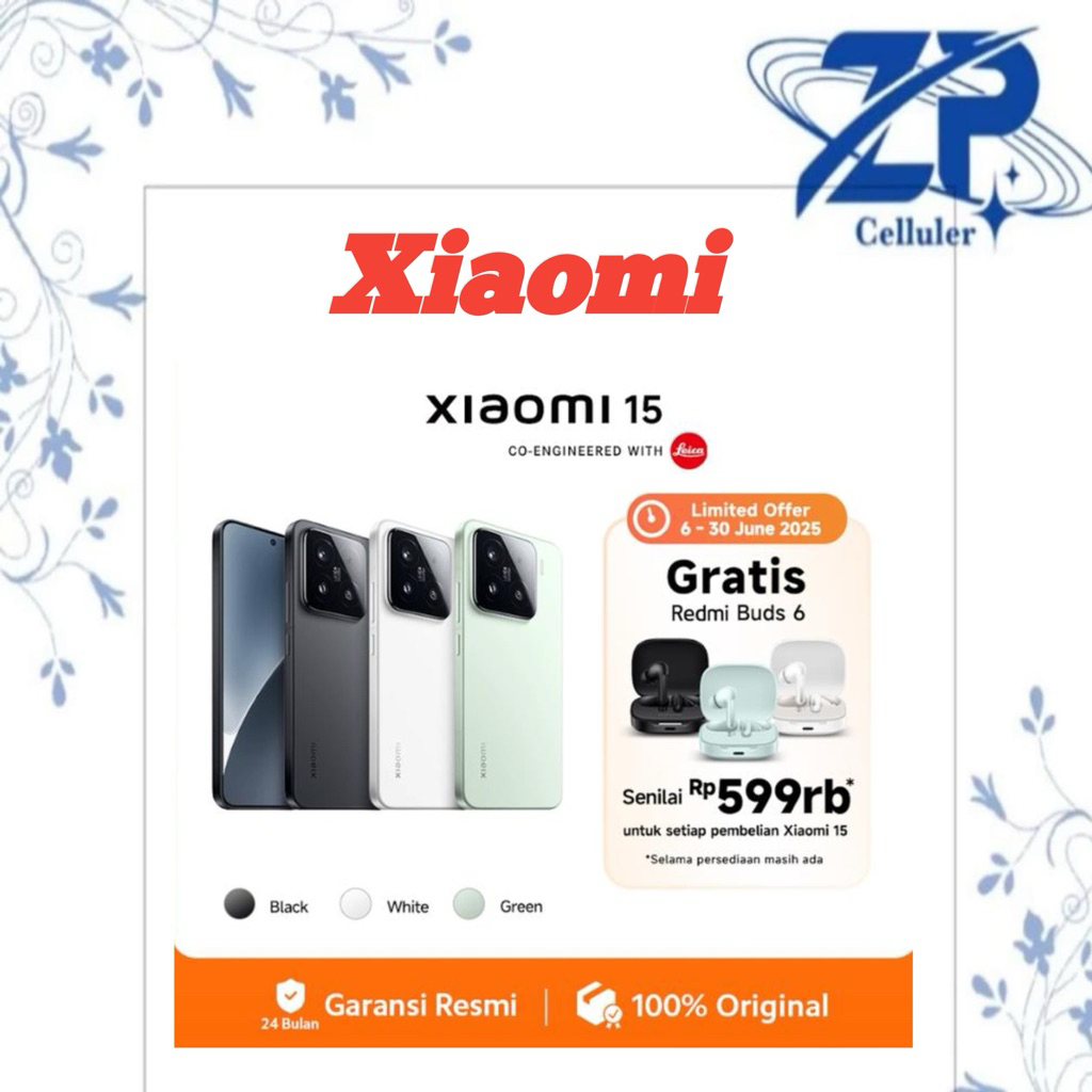 xiaomi 15 ram 12/rom 256 garansi resmi xiaomi
