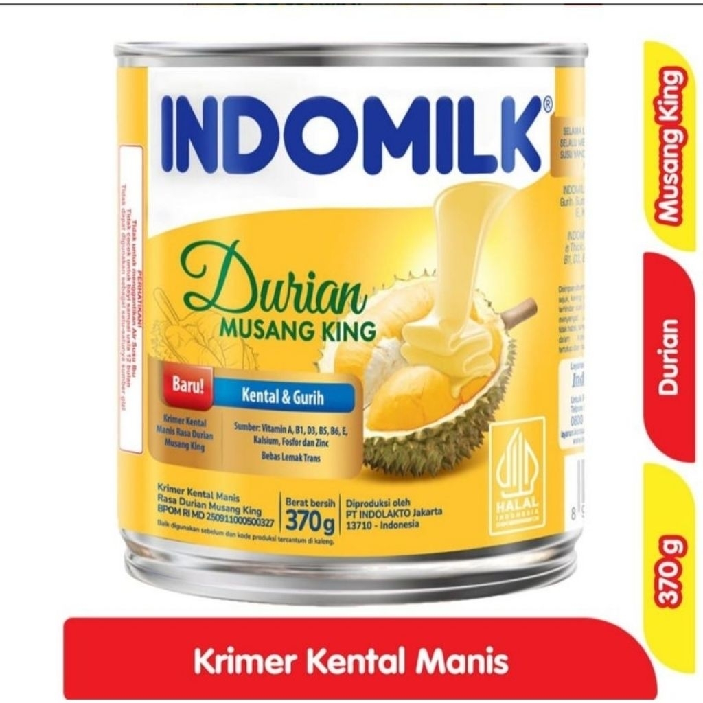 

INDOMILK KENTAL MANIS VARIAN BARU DURIAN MUSANG KING 370GR