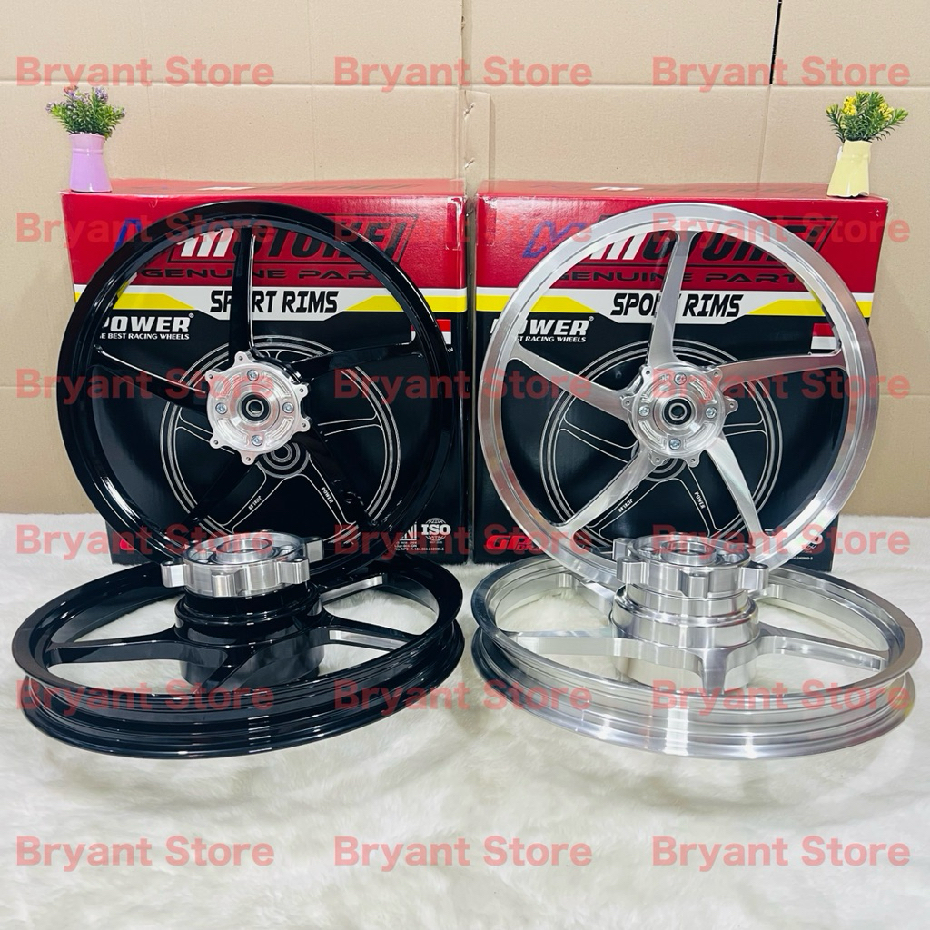VELG POWER RACING ORIGINAL MOTOKEI 525 CNC 160x17 & 160x17 CRF 150 PNP AK55 AK 55 MODEL MUTAKIN CRF1