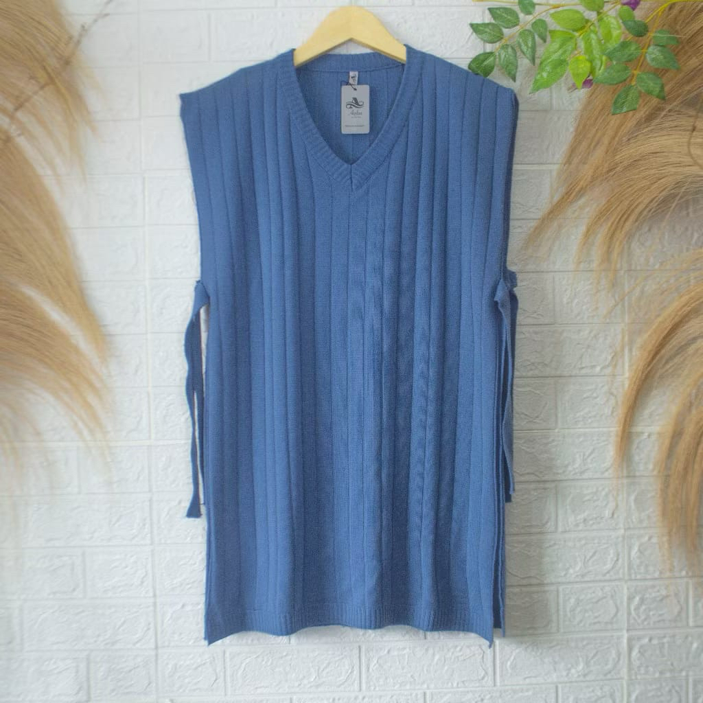 vest rompi rajut outer muslim kekinian lisana knit