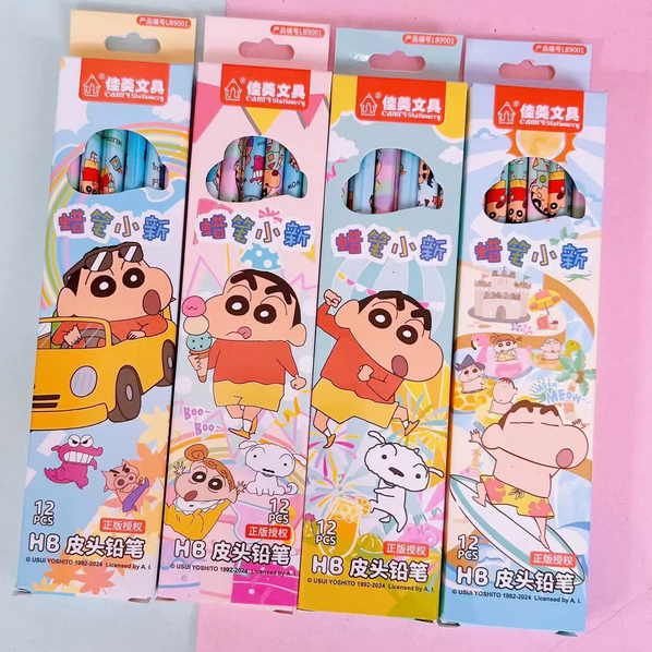 

[ORGM] ORI LISENSI | Alat Tulis Pensil HB motif Crayon Sinchan isi 12pc Bentuk Segitiga