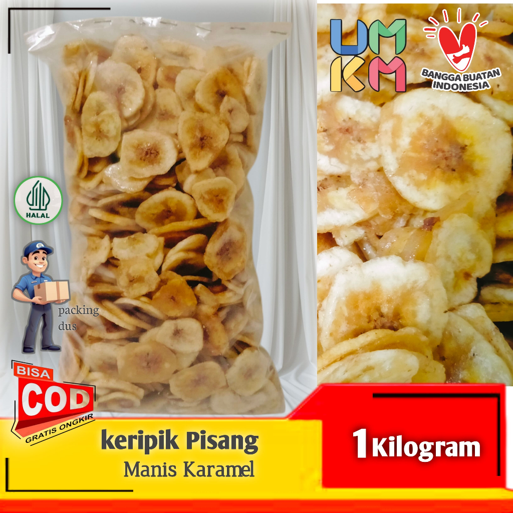 

GRATIS ONGKIR !!! Keripik Pisang Rasa Manis 1 Kg Gurih dan Manis