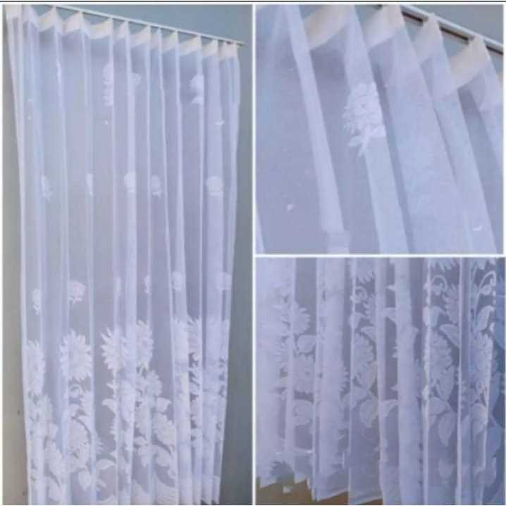 PROMO Gorden Vitrase Matahari Putih Lapisan Dalam Polos Termurah / Dalaman Gorden Putih