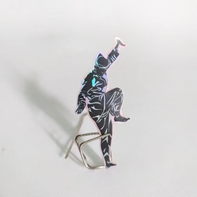 

Sticker hologram Pencak Silat Fight Pose Beladiri Tradisional Combat Sport Untuk hp Stiker laptop motor helm