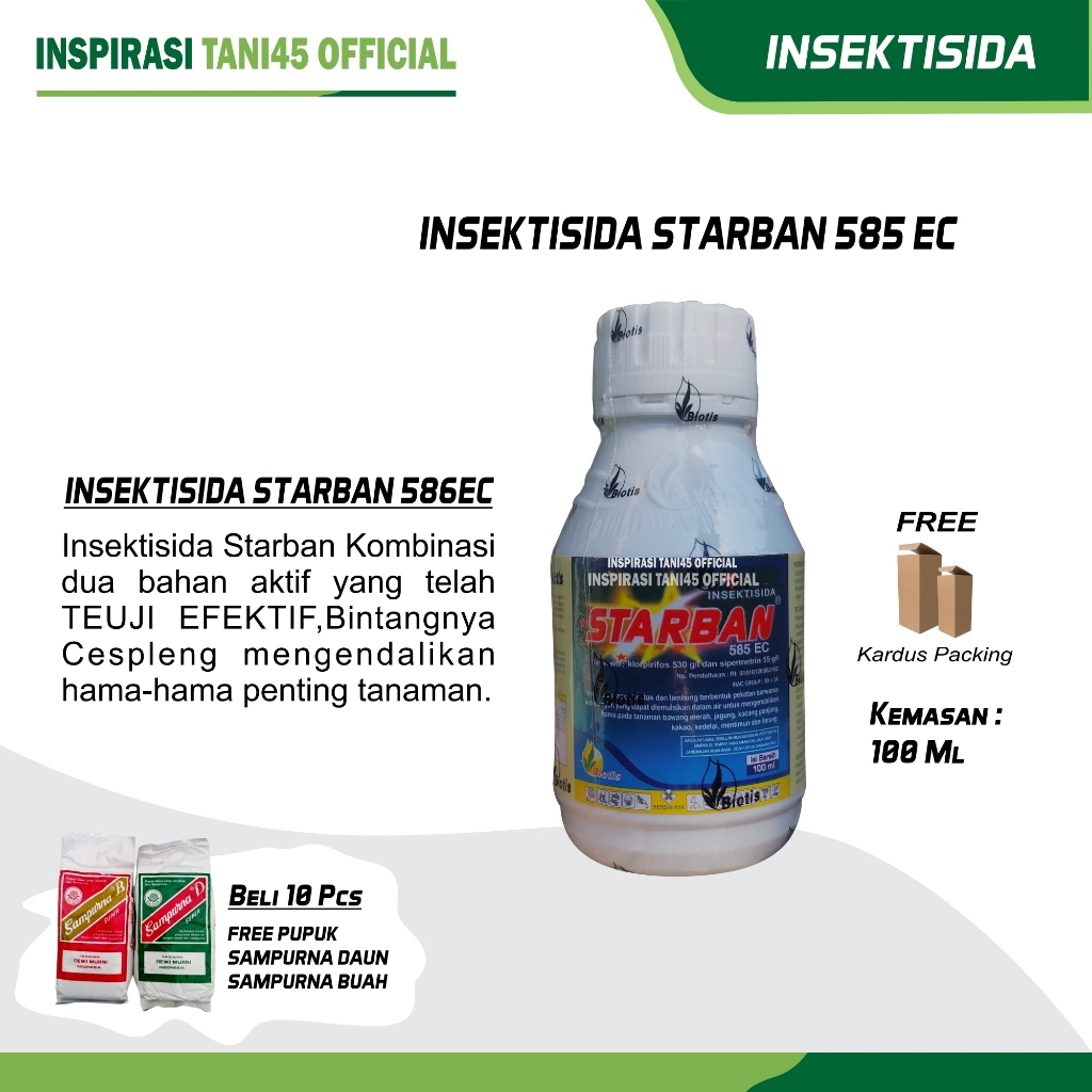 Starban 585 EC Insektisida 100 ml/Insektisida Starban 585EC 100 ml/Obat Pertanian Starban 585E 100ml