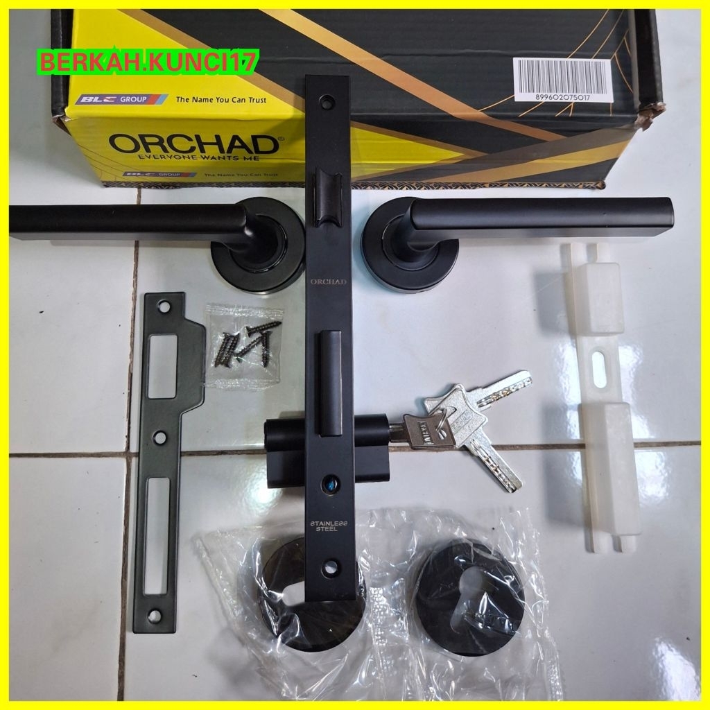 HANDLE ORCHARD BLACK W5 GAGANG PINTU HITAM