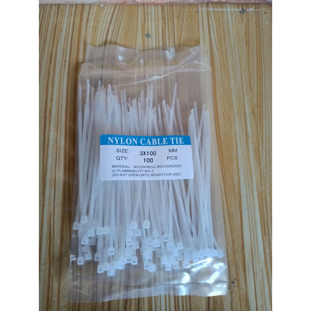

tali ties 3x100mm/tali tie isi 100 putih