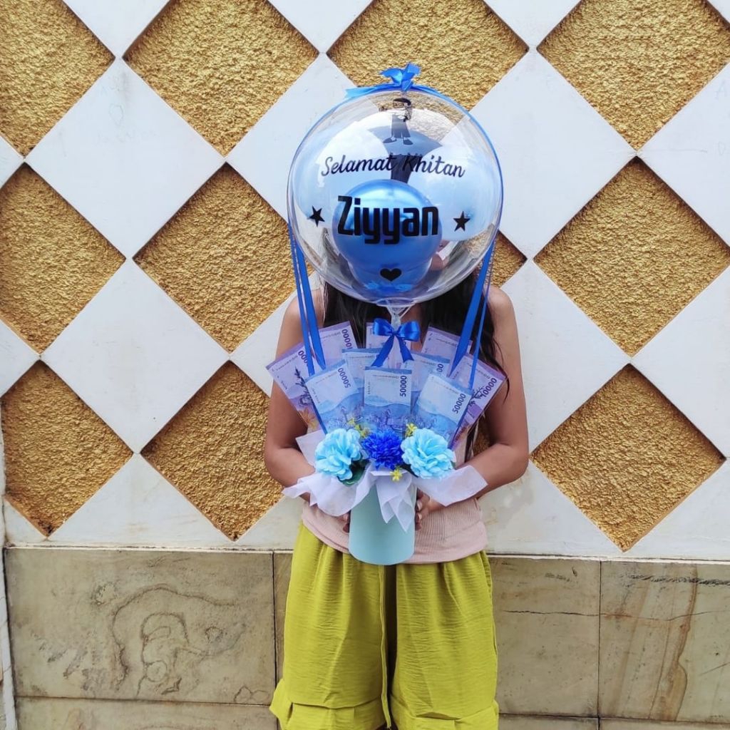 Buket Baloon Uang - Balon Uang - Hadiah Balon