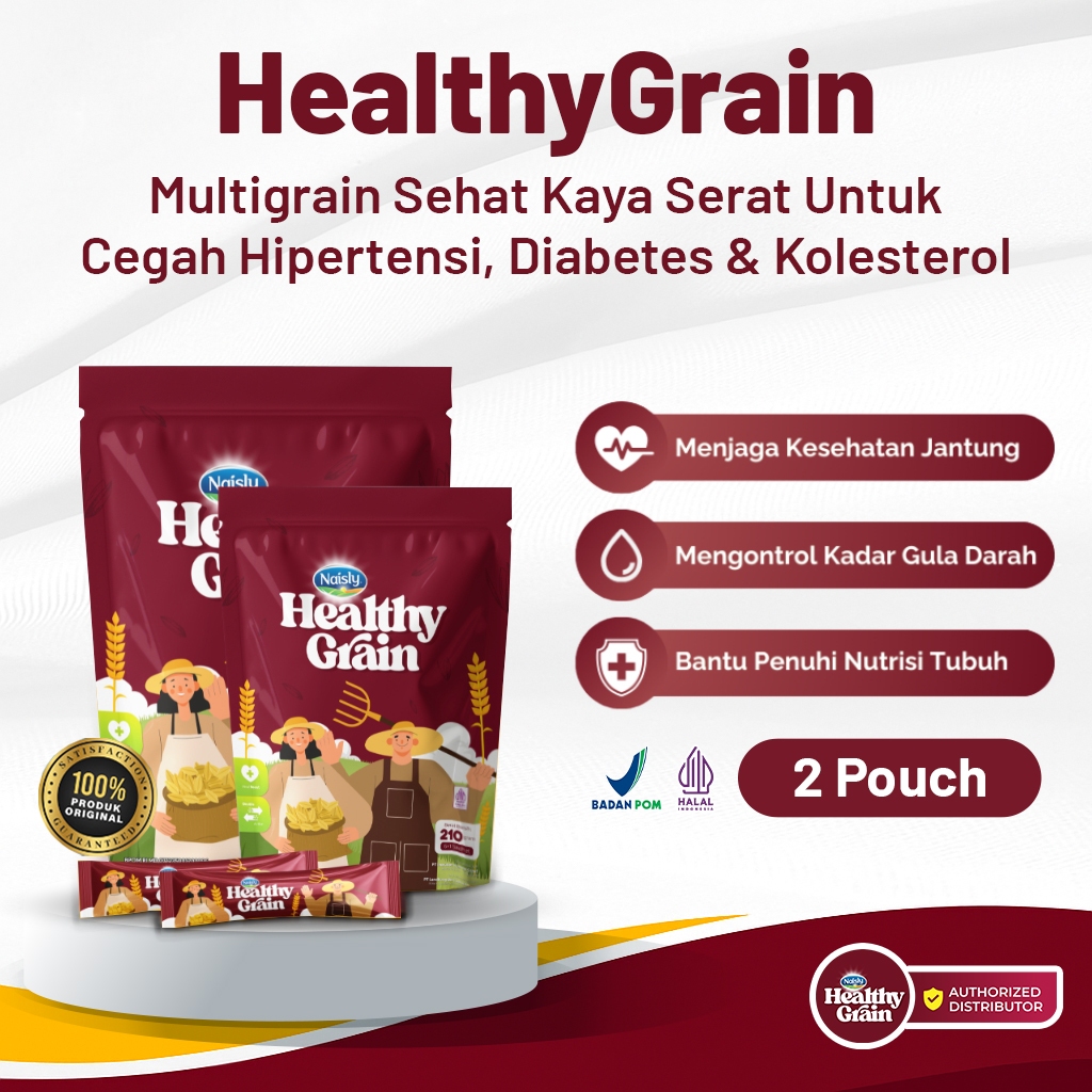 

Healthy Grain - Multigrain Sehat untuk Menurunkan Hipertensi Diabetes dan Kolesterol 2 Pouch