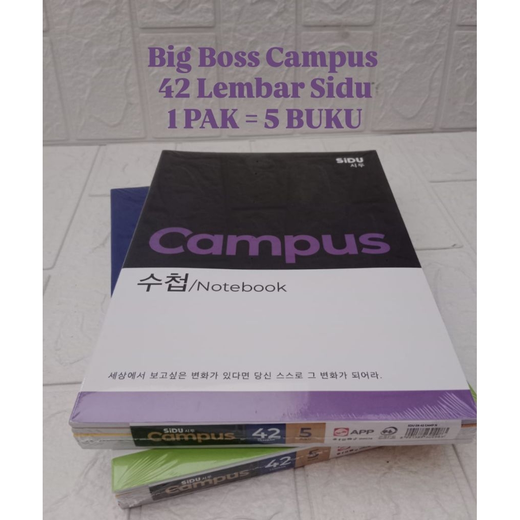 

Buku Tulis SIDU Campus 42 Lembar (1PAK=5PCS)