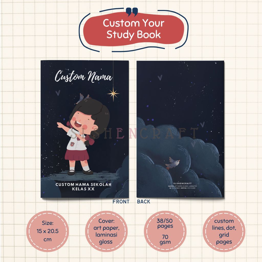 

BACK TO SCHOOL | BUKU TULIS CUSTOM NAMA | BUKU TULIS SEKOLAH | BUKU TULIS CUSTOM DESIGN | BUKU TULIS A5 | CUSTOM NOTEBOOK | BUKU TULIS 38 LEMBAR