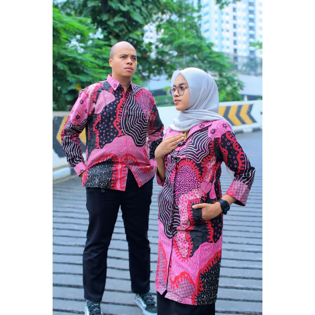 URSULA BATIK - BATIK COUPLE KEKINIAN (CAP SOLO) Bahan Doby Berkualitas