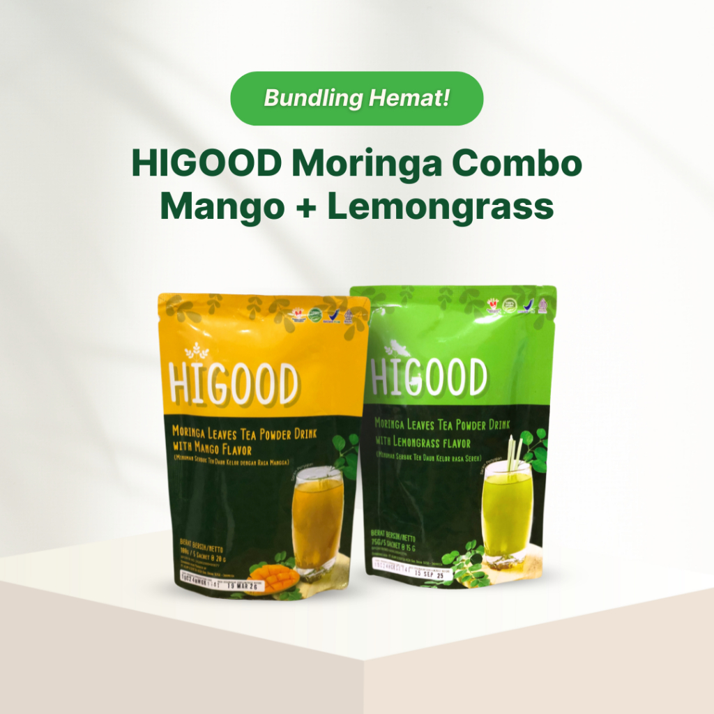 

Bundle Higood Moringa Lemongrass Ori & Higood Moringa Mango