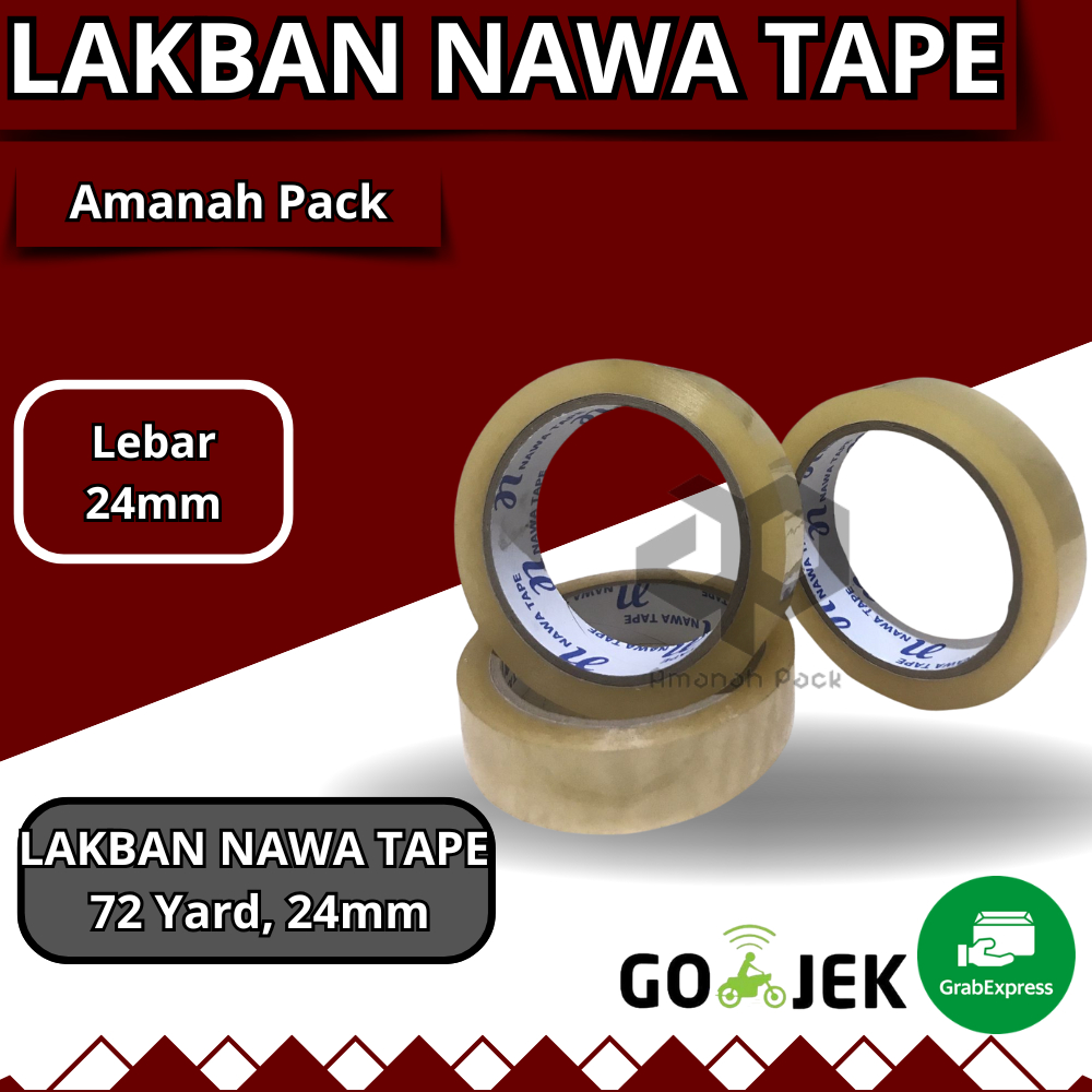 

LAKBAN NAWA TAPE 24MMX72YARD (6pcs) PALING MURAH BERKUALITAS