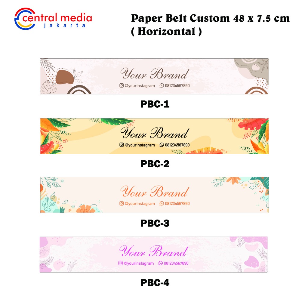 

Paper Belt Custom 48x7,5 cm HORIZONTAL Packaging Sleeve Box Kemasan Hampers Online Shop
