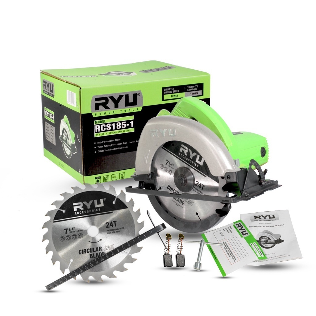 RYU RCS 185-1 Circle Ryu / Mesin Circular Saw Mesin Circle Gergaji Potong Kayu 7 inch RCS 185-1 ORI