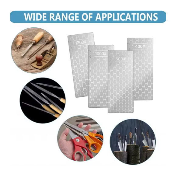 Diamond Sharpening Grinding Stone Whetstone Batu Asah Pengasah Pisau Asahan Plat Bentuk Kotak Panjan