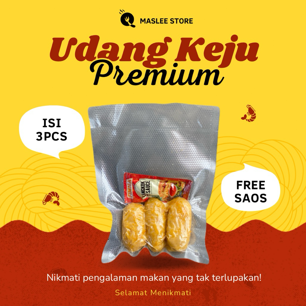 

UDANG KEJU LUMER HALAL FROZEN ISI 3 FREE SAOS BANGKOK