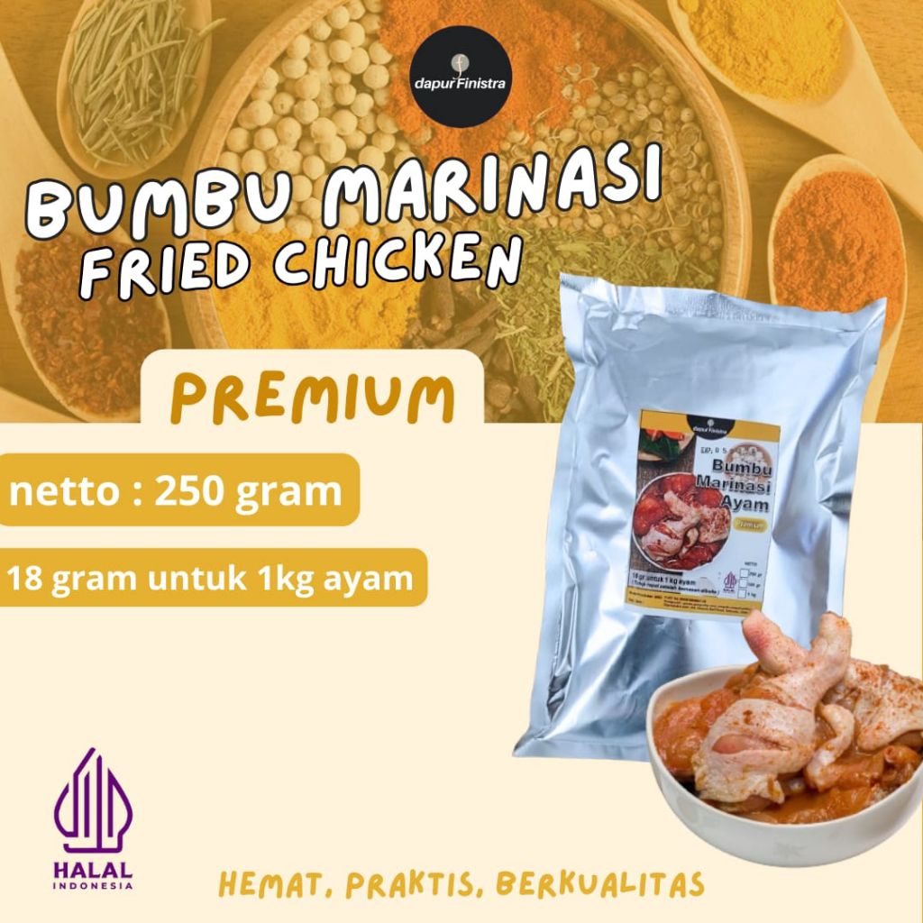 

Bumbu Marinasi Premium Fried Chicken Dapur Finistra 1 Kg