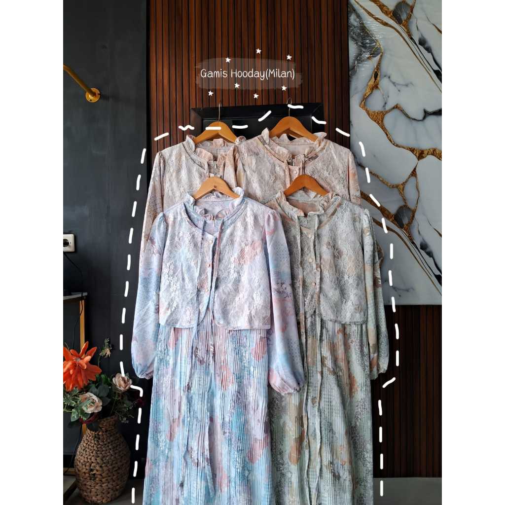 GAMIS MOTIF MIX BROKAT HALUS || GAMIS EROPA 489 MILAN 489