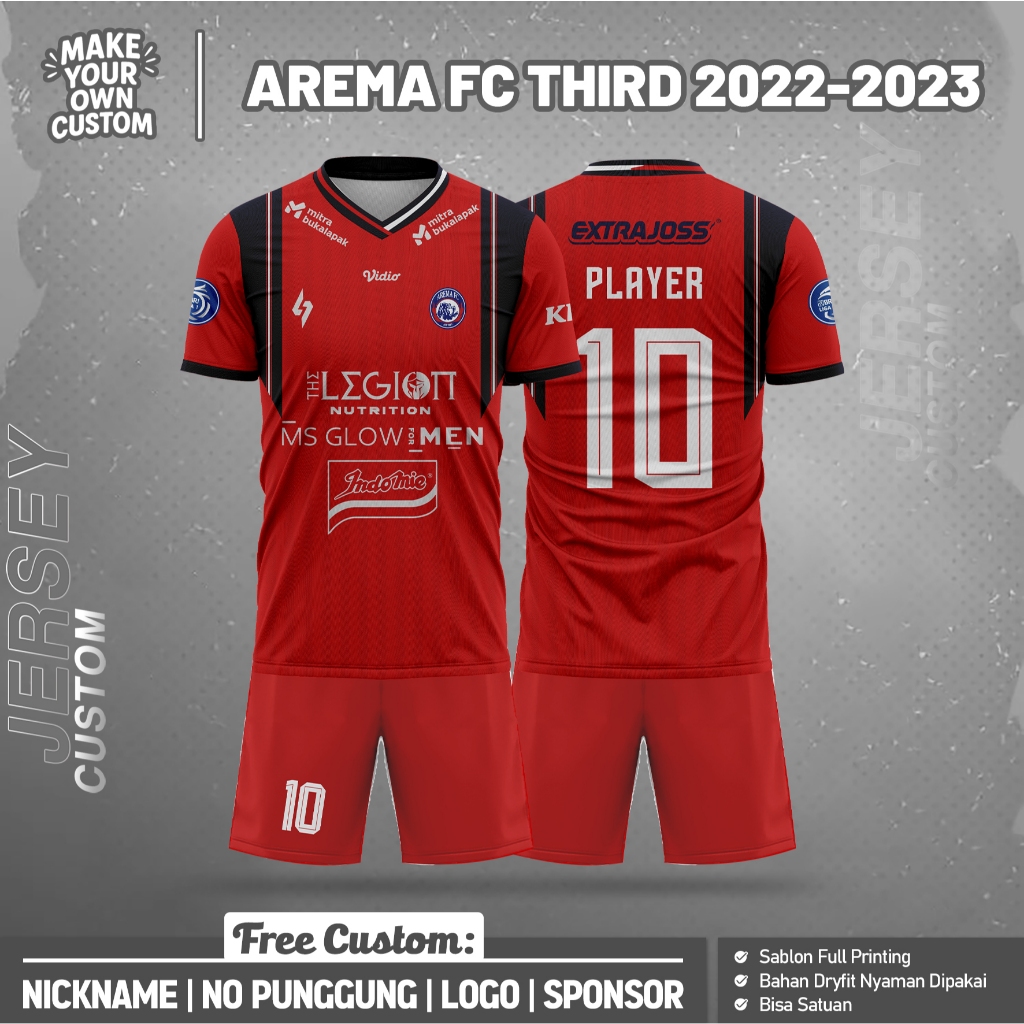 JERSEY AREMA FC THIRD 2022-2023  free custom nama dan nomor untuk dewasa dan anak