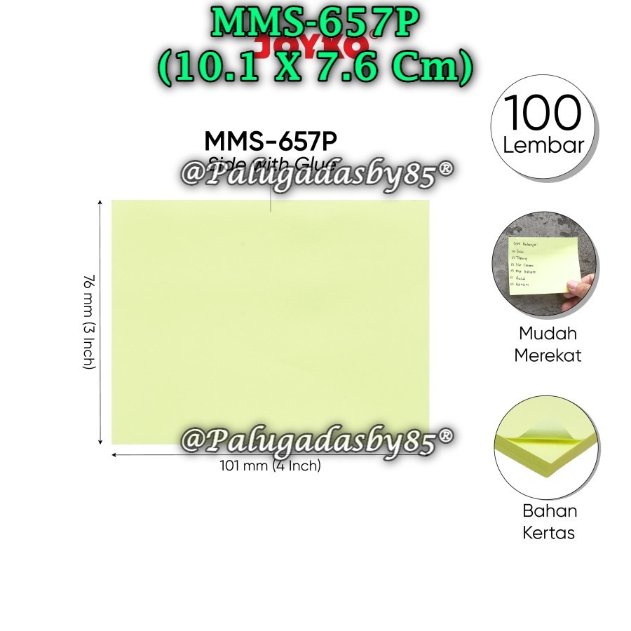 

(1 Set) GROSIR Memo Stick JOYKO MMS-657P 101 x 76 / Sticky Note Joyko Soft Color MMS-657P (1 Set)
