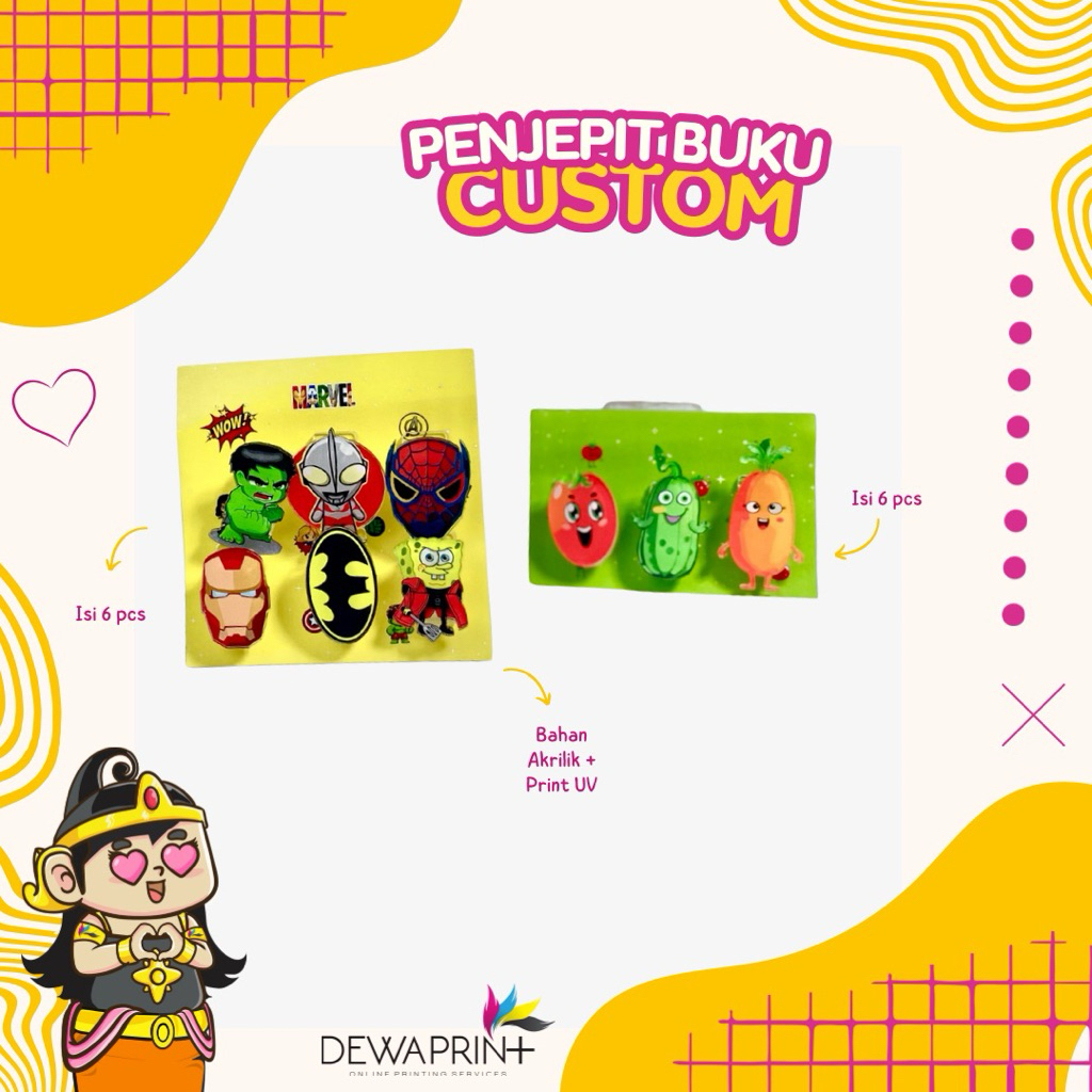 

Dewa Souvenir Penjepit Kertas Buku Akrilik Bisa Custom