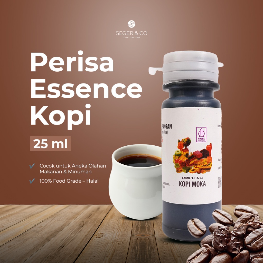 

Seger & Co Kopi Moka Essence Pasta Perisa Makanan 25ml | Bahan Tambahan Pangan Makanan & Minuman Halal Food Grade