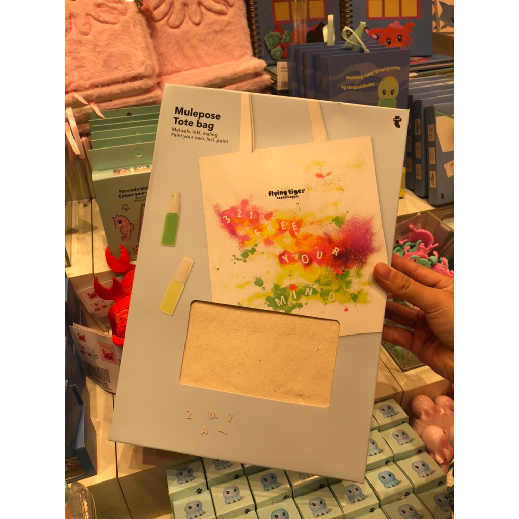 

[JASTIP FLYING TIGER] DIY Tote Bag | Peralatan Lukis Tote Bag Sendiri Kit