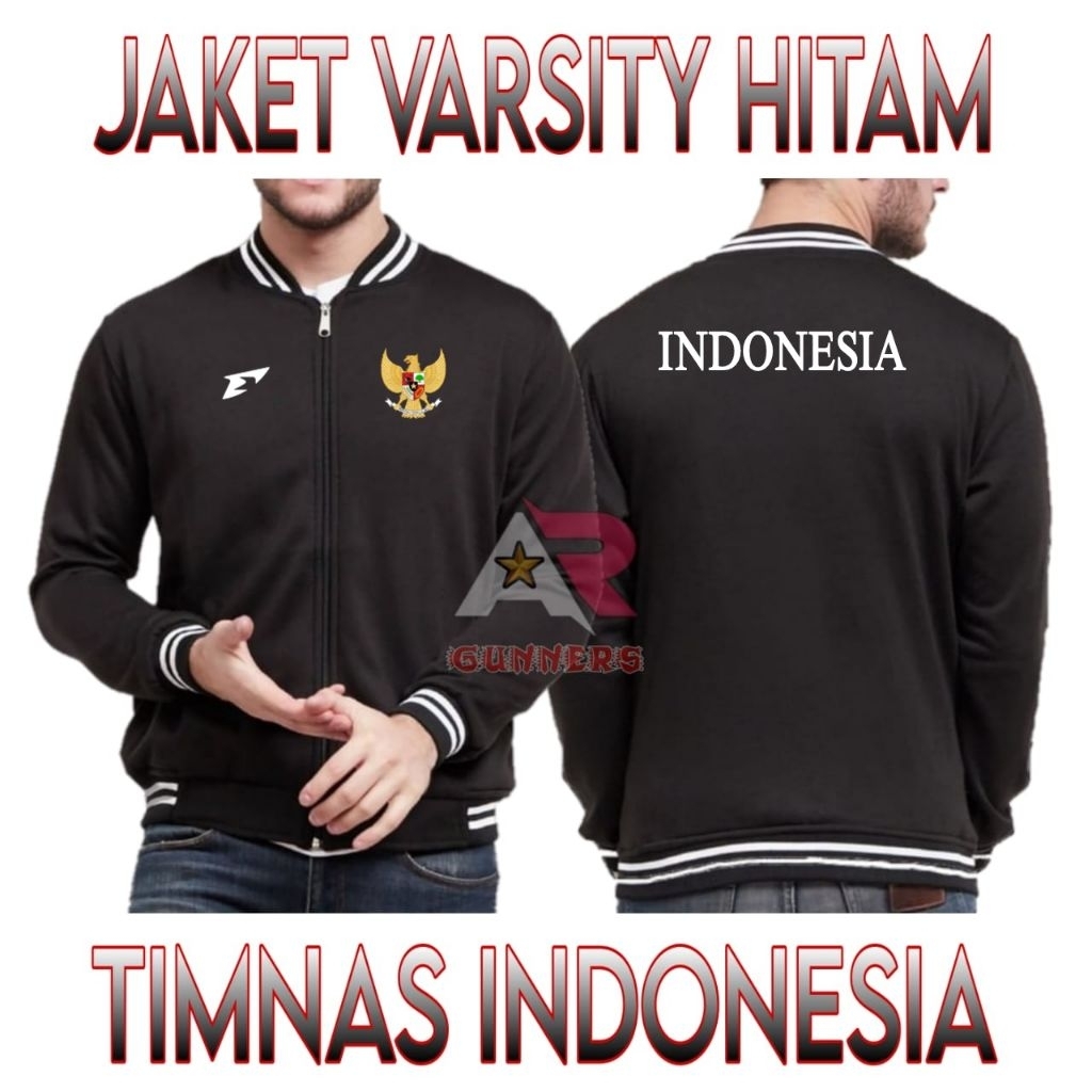 JAKET TIMNAS INDONESIA JAKET BASEBALL VARSITY
