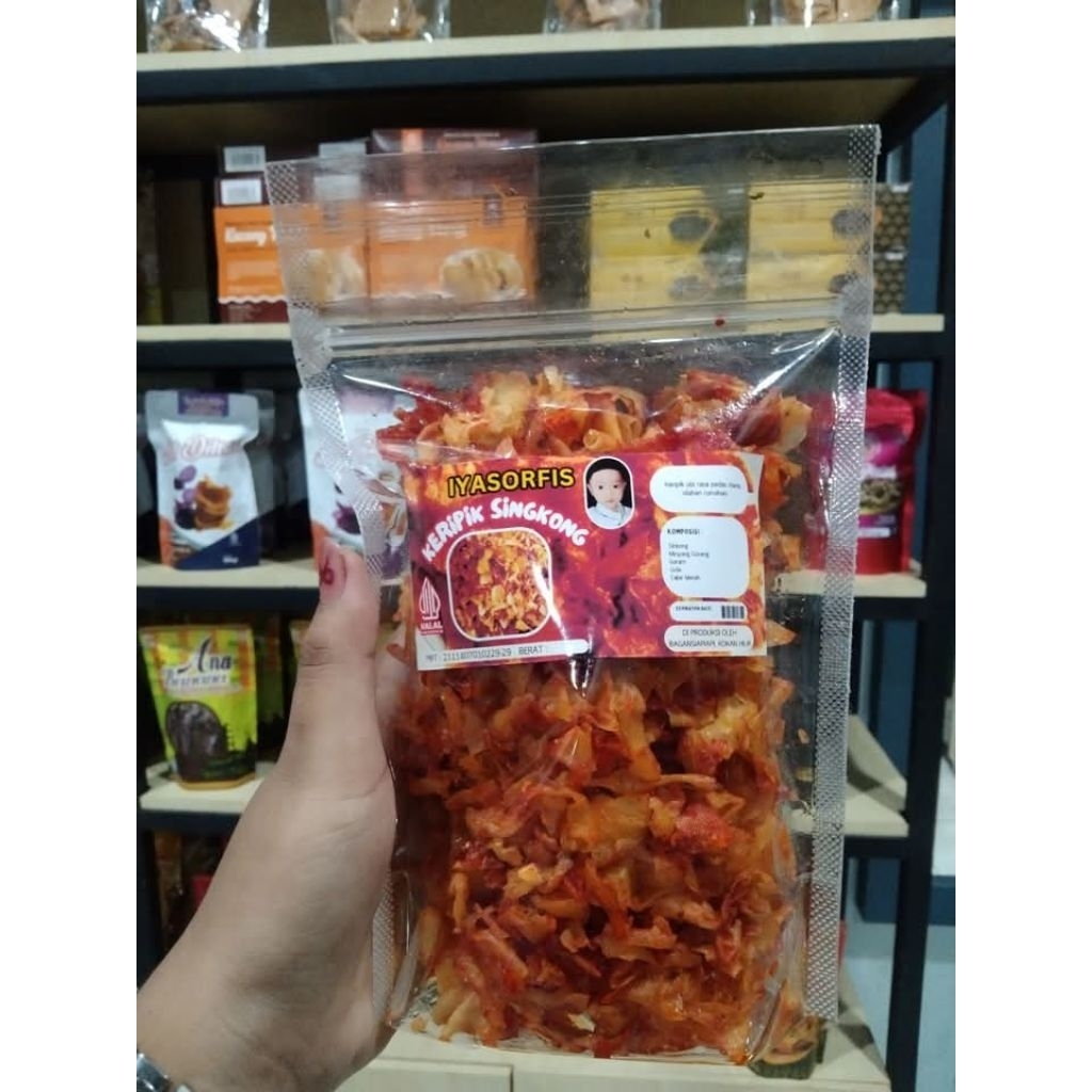 

keripik ubi pedas manis iyasorfis