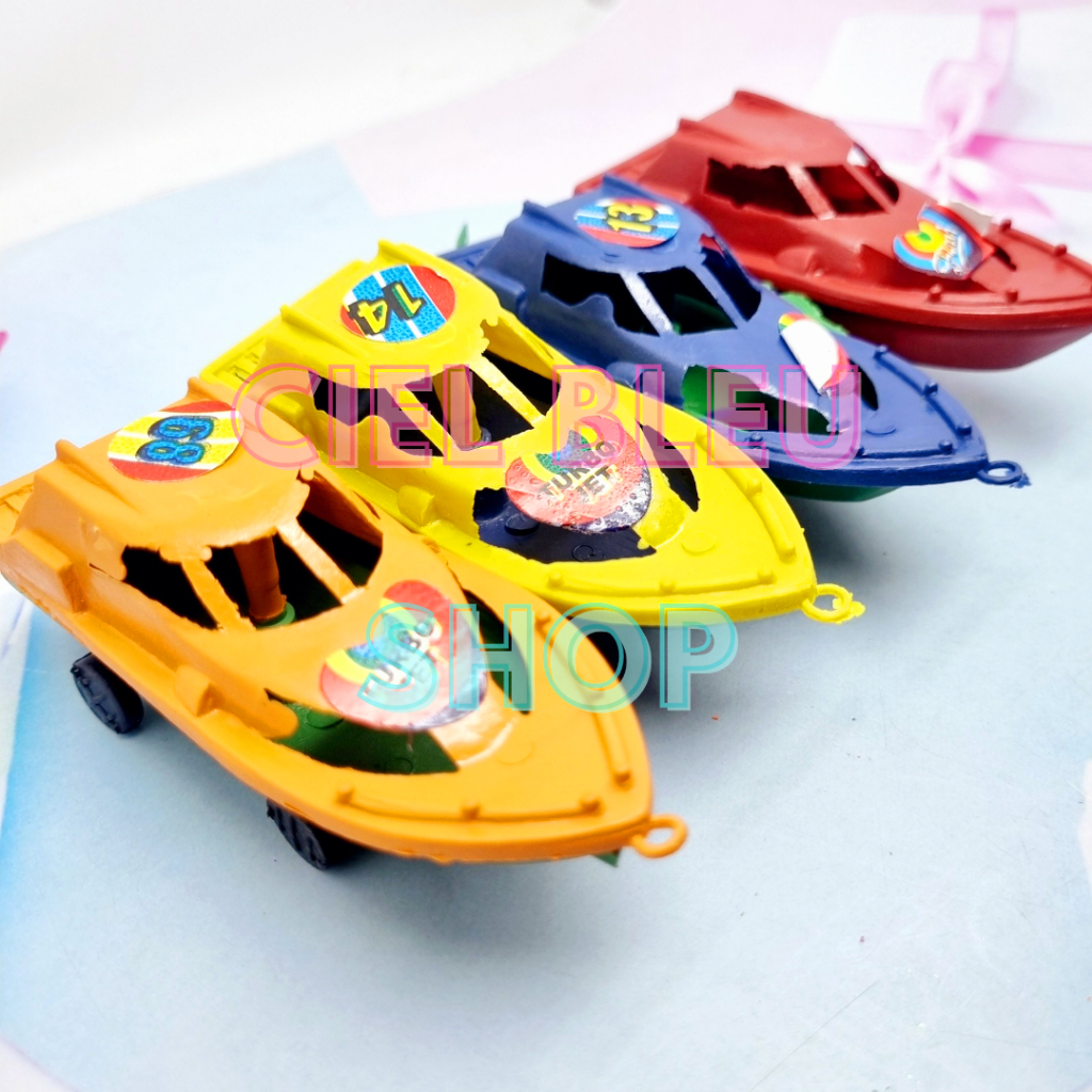 Mainan Perahu Roda Warna Mini Non Pullback