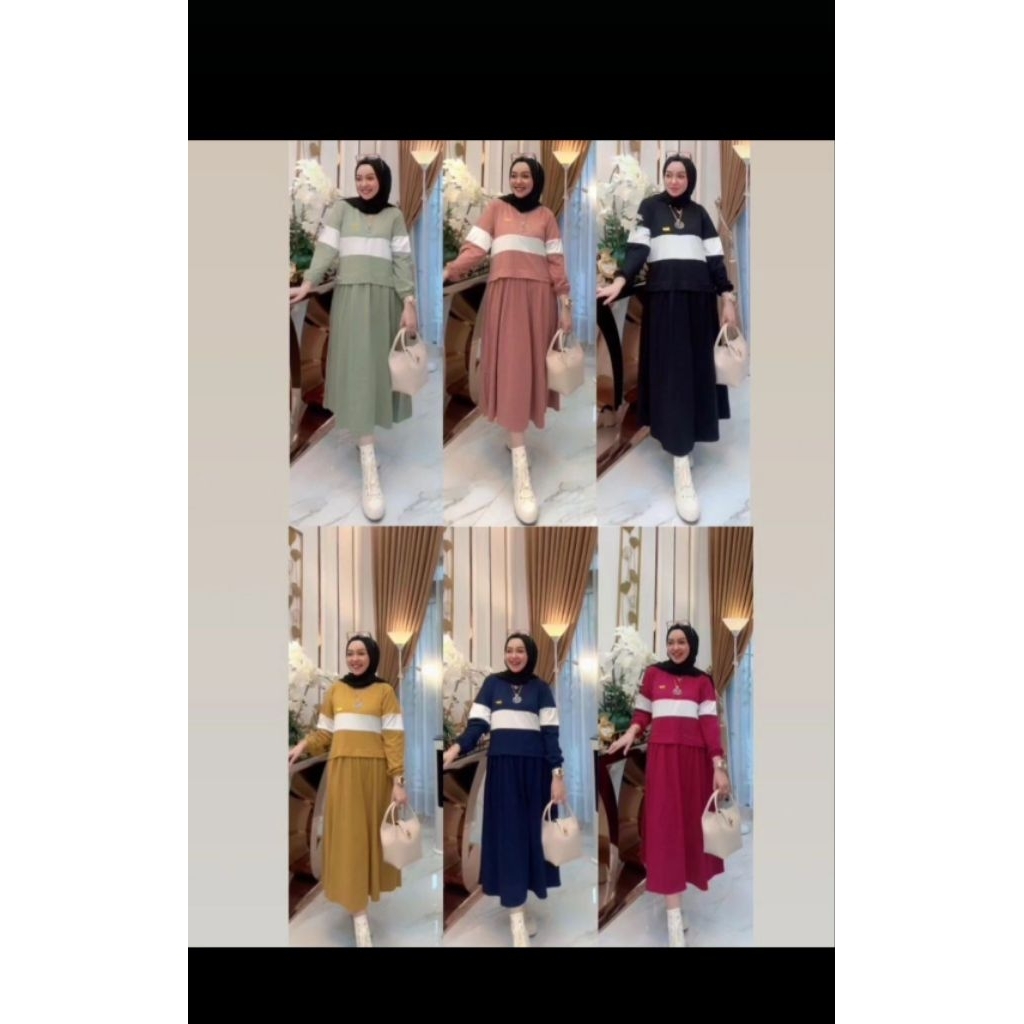 Gamis Midi Amora combed import