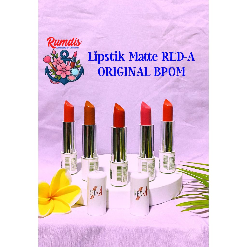 LIPSTIK MATTE RED A GLOS ORIGINAL BPOM