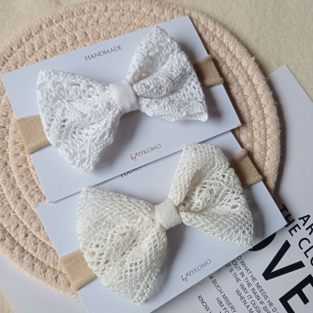 Bandana Bayi Tali Nylon Elastis Bandana Renda Nilon Bandana Pita Renda