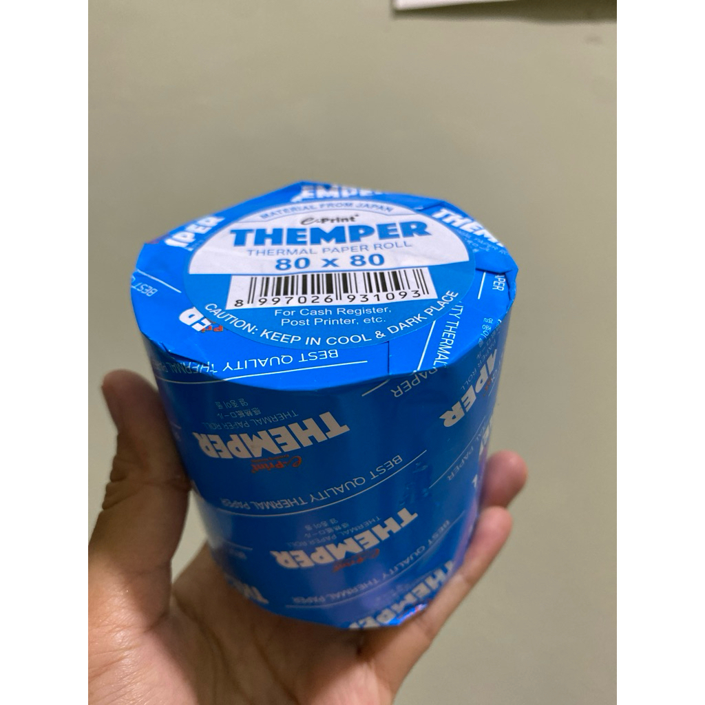 

Therma roll/ kertas struk ukuran 80 x 80 biru e-print