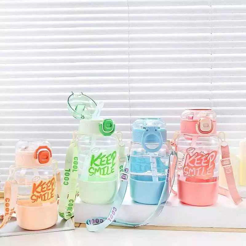 Botol Minum Anak Lucu  Botol Minum Keep Smile Botol Minum Anak Anak Botol Minum Tali Panjang Tempat 