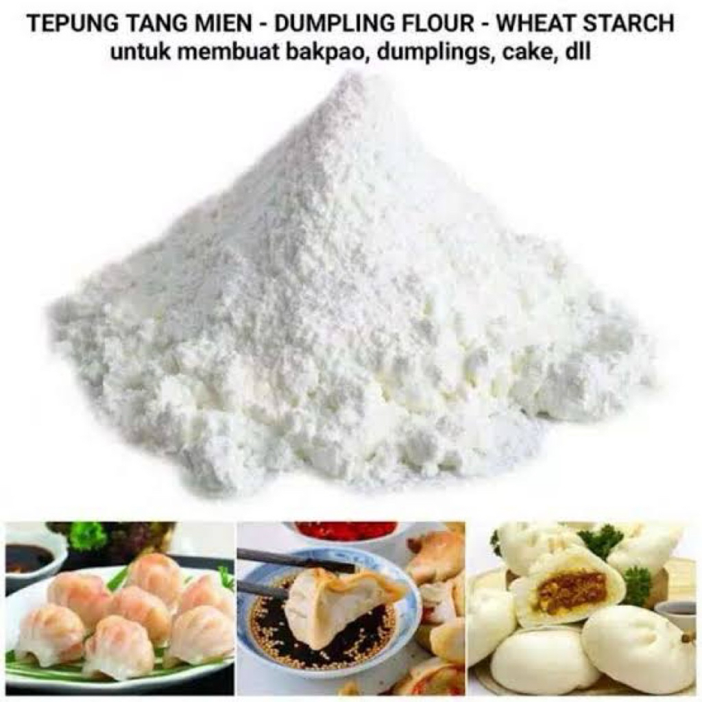

Tepung Tang Mien / Pati Gandum / Wheat Starch / Tepung Bakpao / Dimsum REPACK
