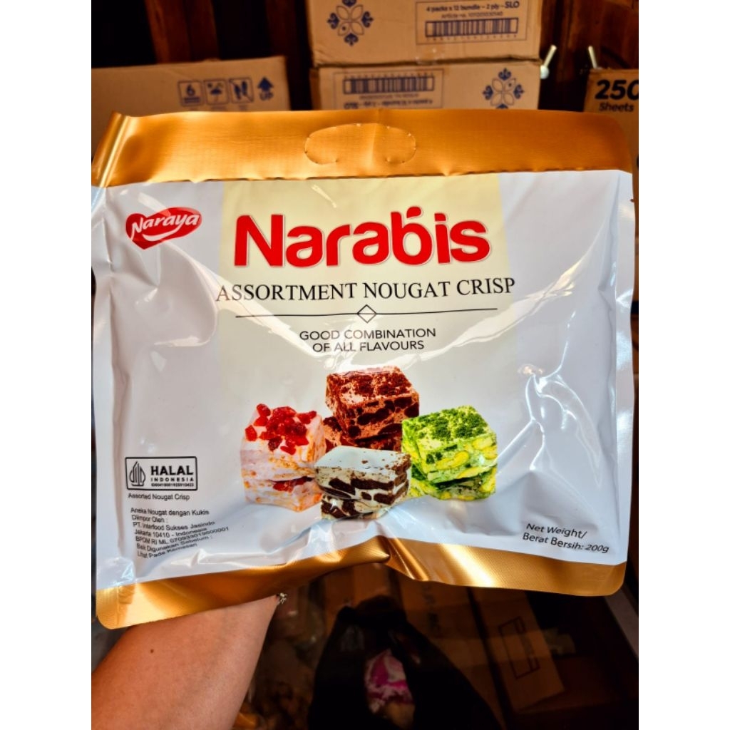 

Cemilan Narabis Nougat Mix Rasa Strawberry Coklat Matcha Cookies
