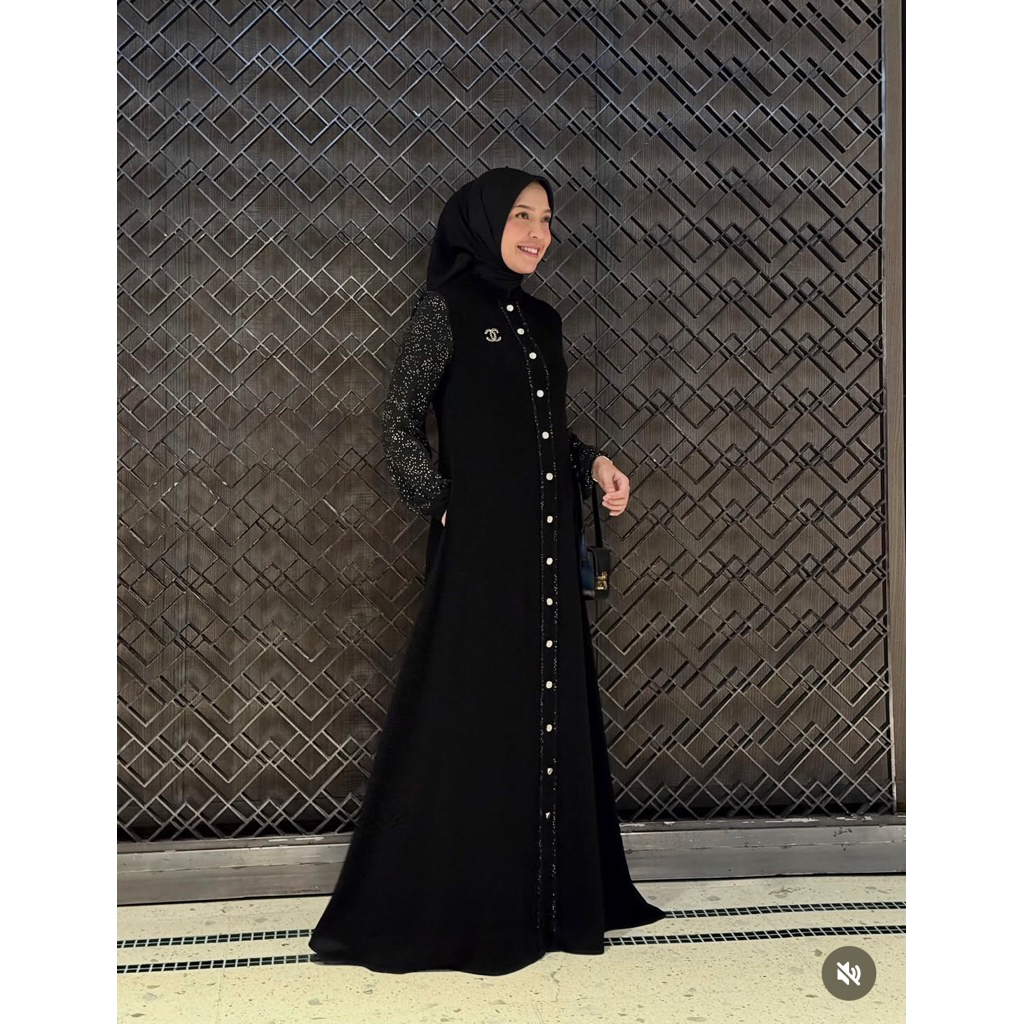 AINA DRESS (Polka Gold) ori Madeira