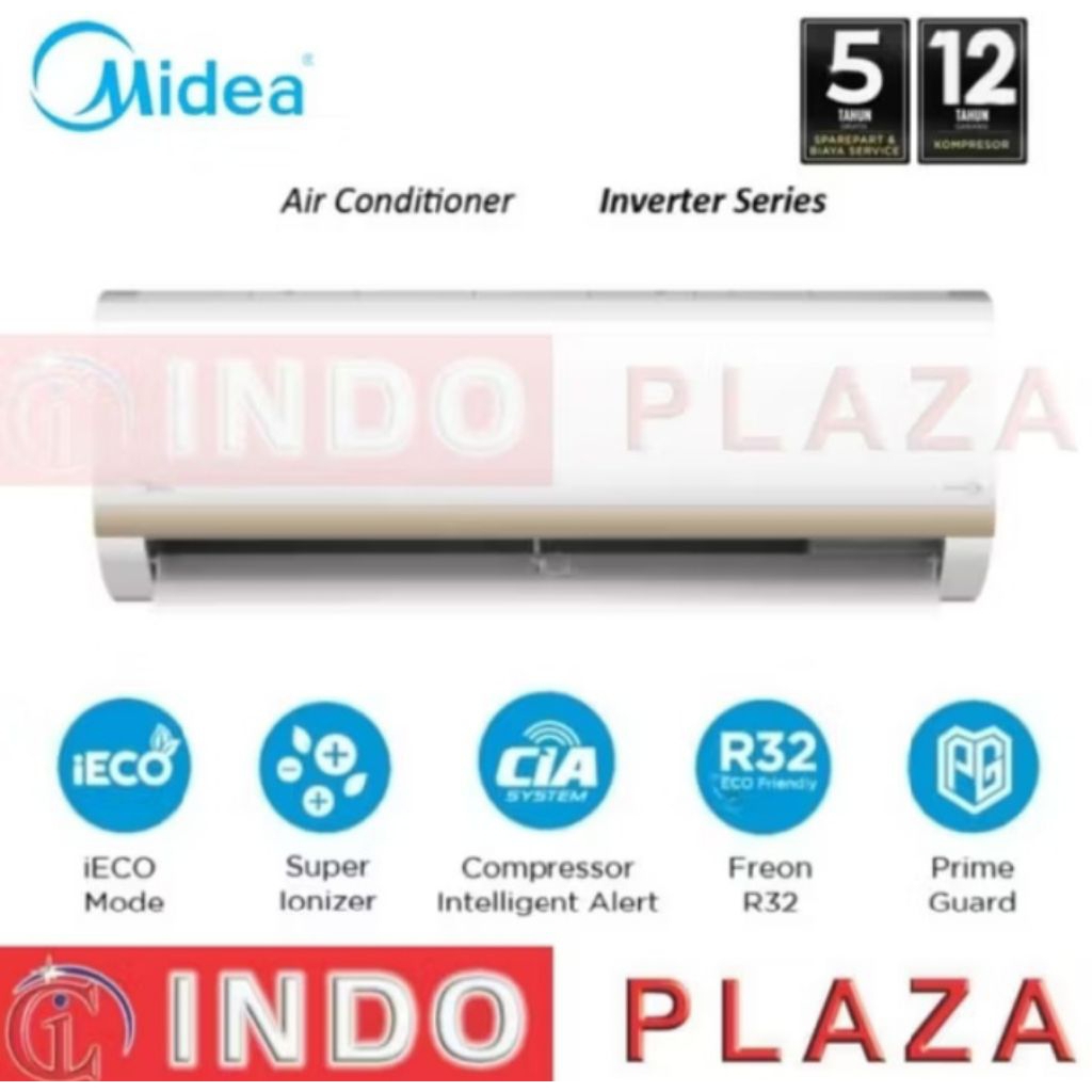 AC MIDEA INVERTER 1/2 PK MSIAF-05CRDN2X / 1 PK MSIAF-09CRDN2X / 1.5 PK MSIAF-12CRDN2X / 2 PK MSIAF-1