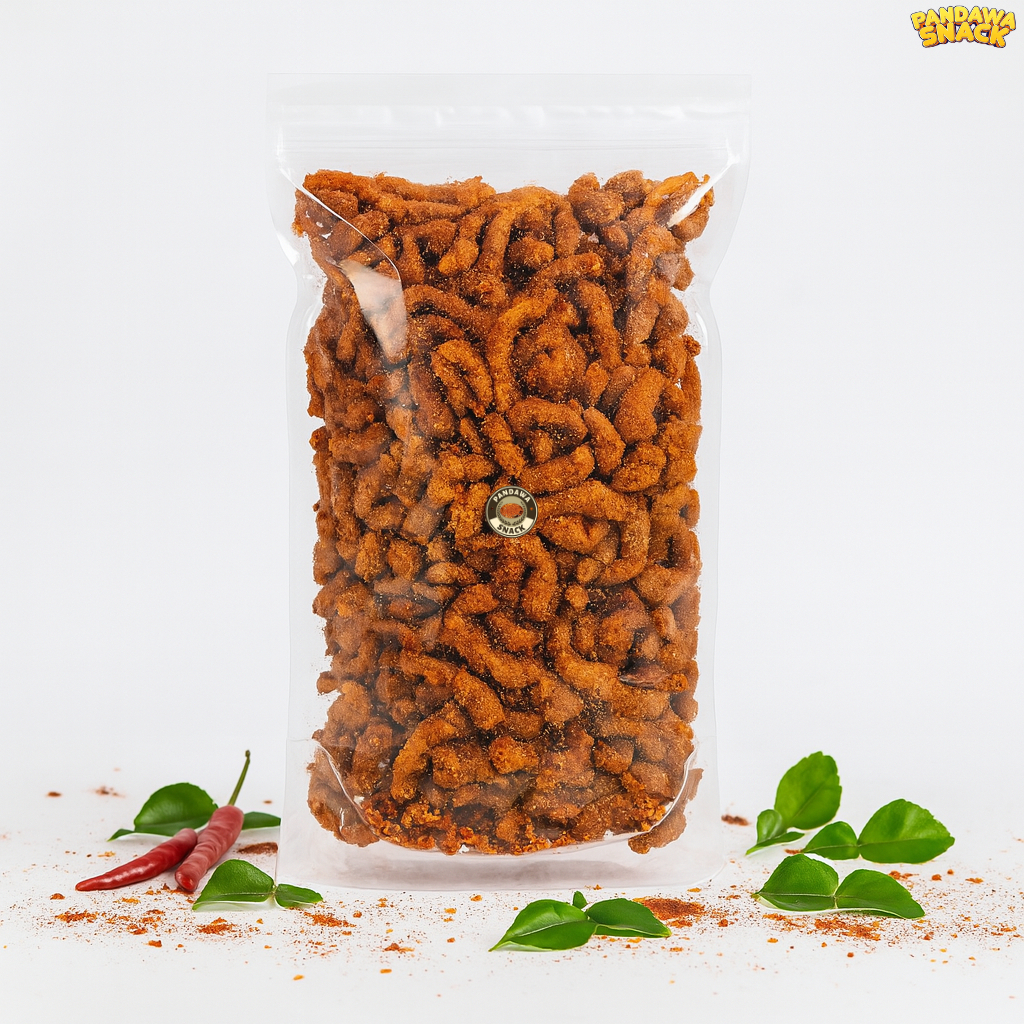 

Usus Ayam Krispi Pedas 500gr Daun Jeruk