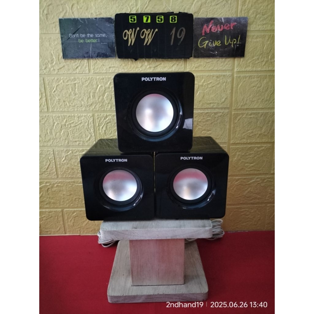 speaker Polytron pasif ex home theater (3pcs) bekas / second