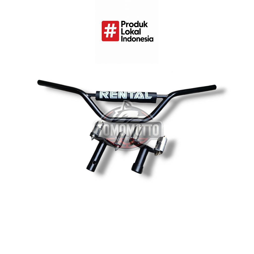 Peketan Stang Trail Rental Hitam Universal Custom Dan Dudukan Stang Motor Bebek Matic Honda Yamaha S